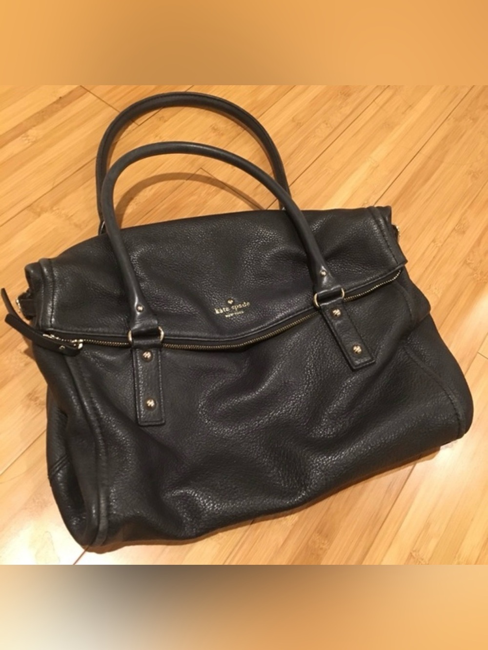 Kate Spade black pebbled leather bag